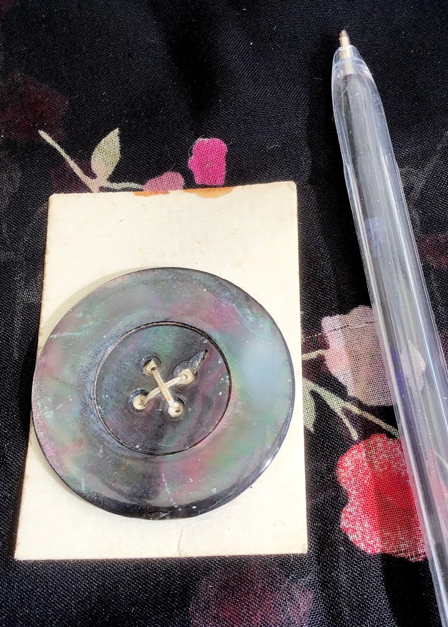 A Huge Dark Mother of Pearl Vintage Button