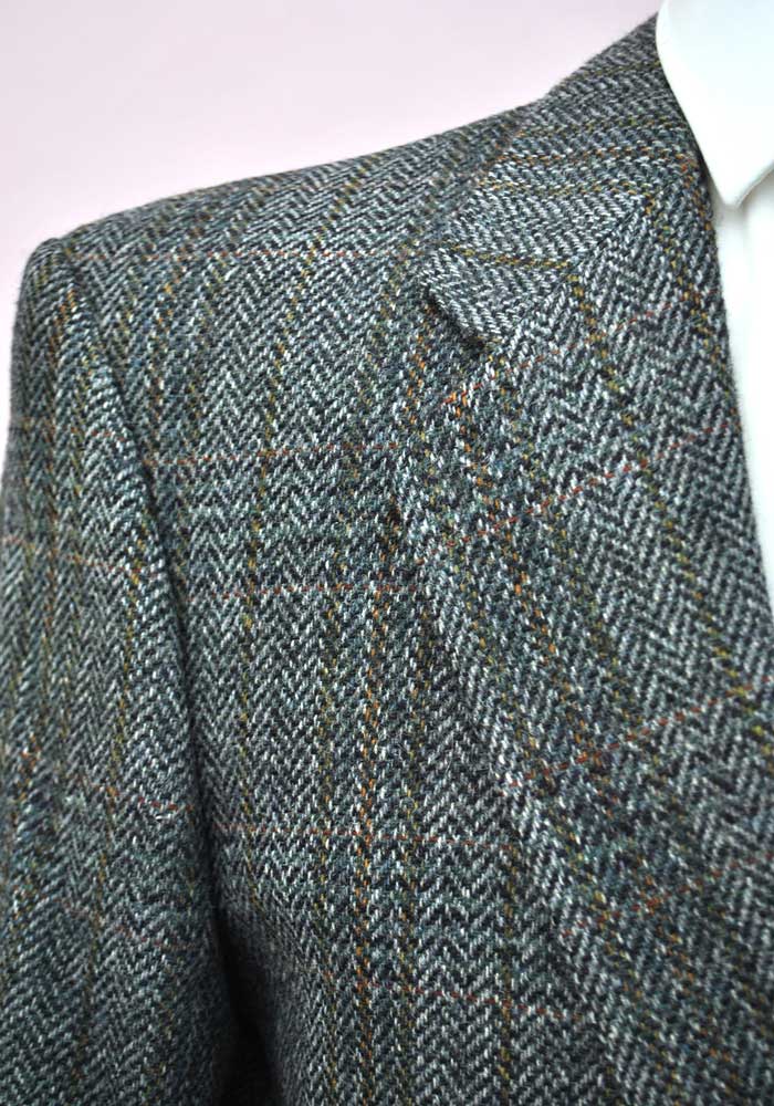 Vintage Grey Check Lightweight Tweed Sports Jacket St Michael