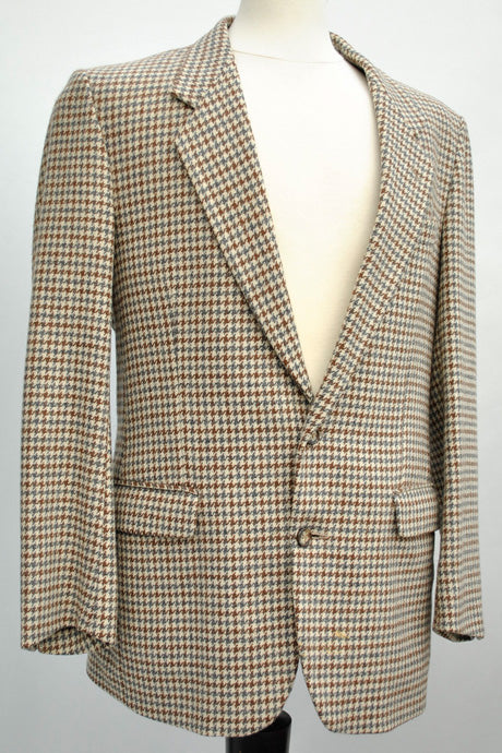 Mens Dunn & Co Houndstooth Tweed Check Blazer 40R