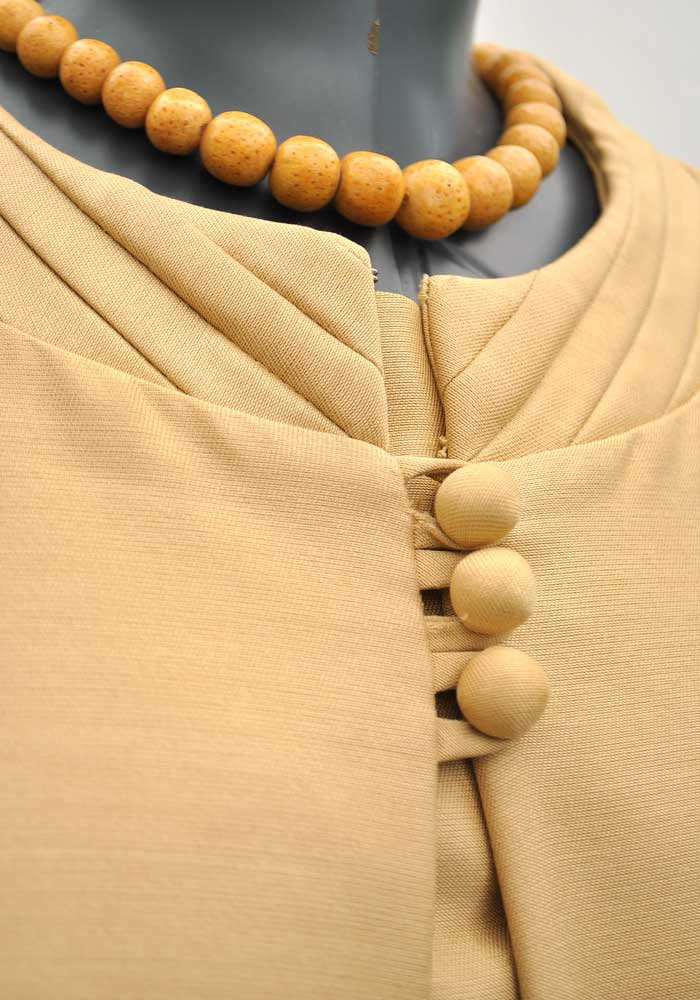 1960s Vintage Gold Mohair Shift Dress Suit • Mother of the Bride • Berketex