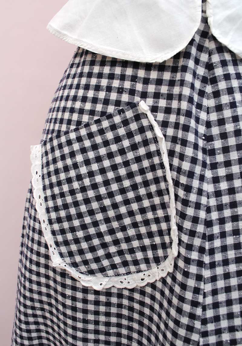 70s hotsell gingham skirt