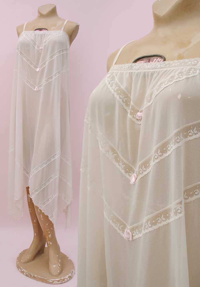 70s sheer nylon nightgown