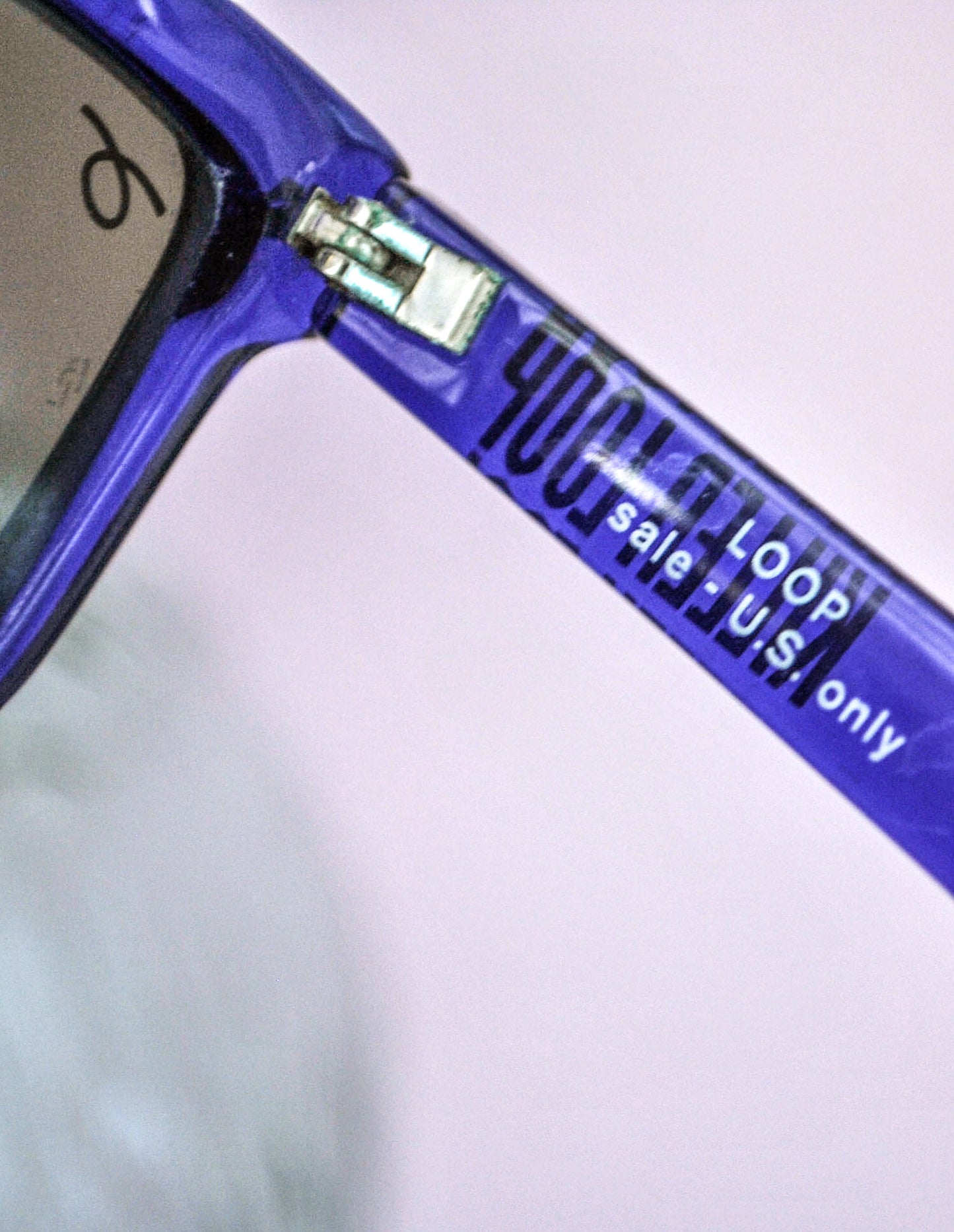 1990s Rare Killer Loop Wayfarer Mirrored Sunglasses in Violet Blue