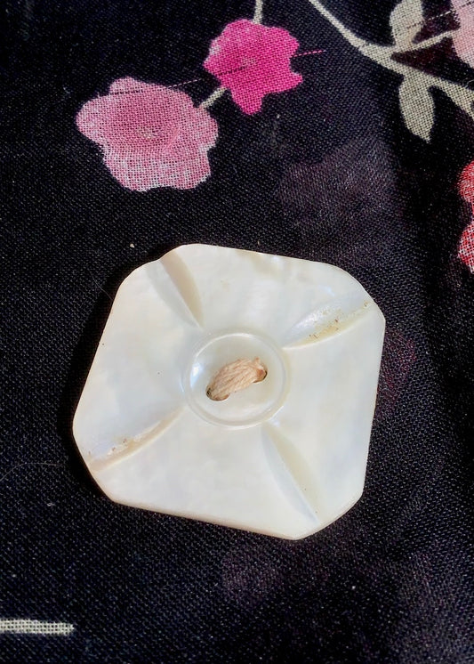 art deco mother of pearl antique button for your sewing projects