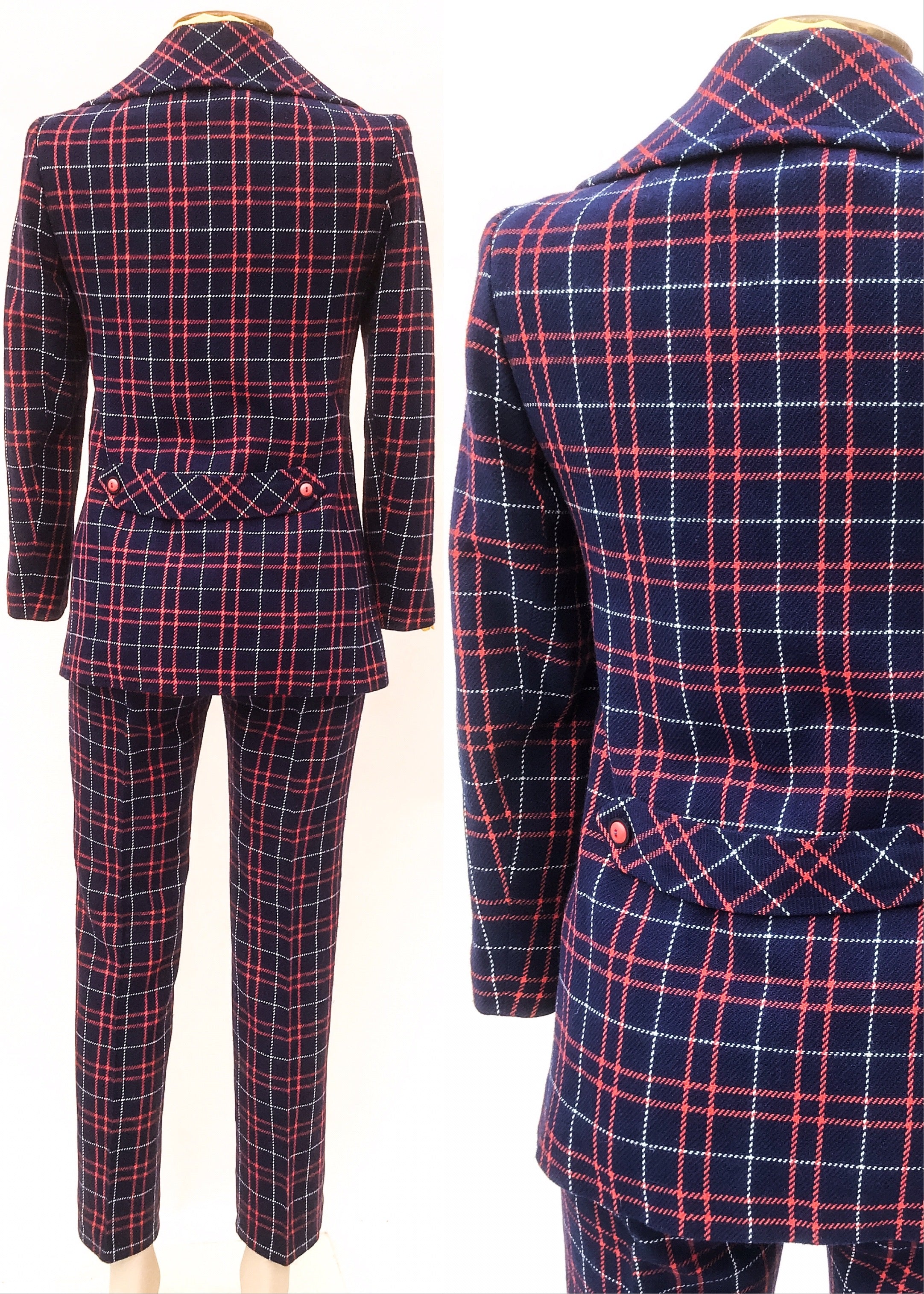 Navy 3 piece trouser suit | Fruugo UK
