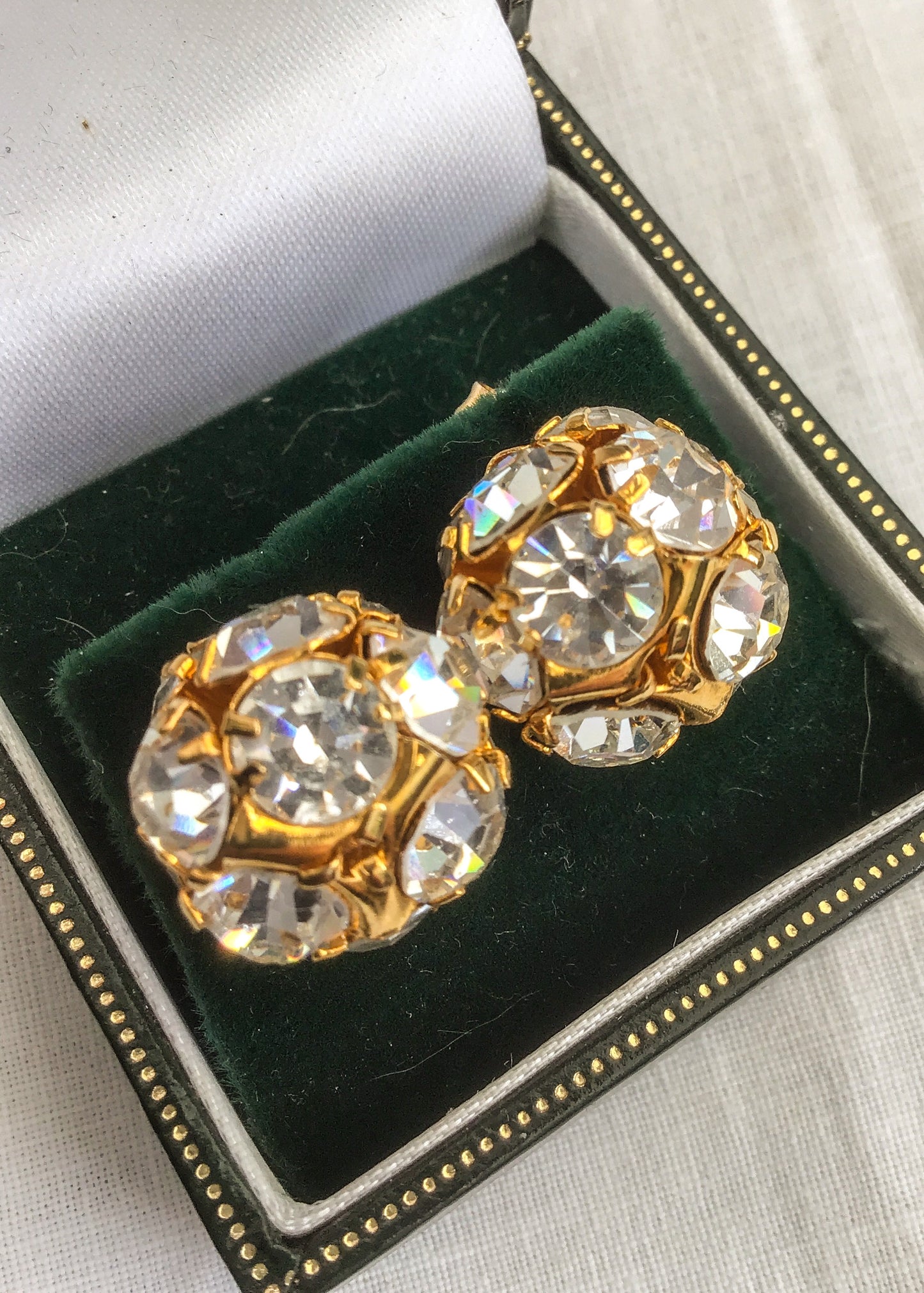 swarovski crystal globe earrings for pierced ears