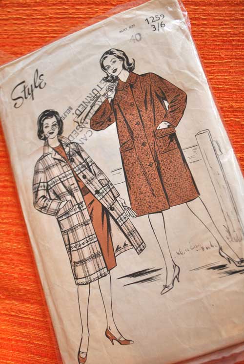 1950s Vintage Coat Style 1259 Dressmaking Pattern