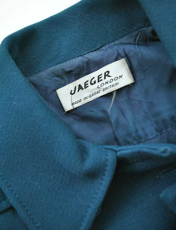 Vintage 60s Jaeger Teal Blue Mod Scooter Dress • 36