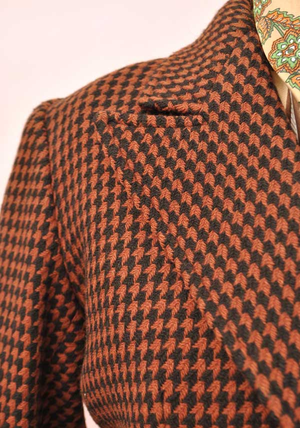 1980s Vintage YSL Yves Saint Laurent Tweed Jacket • Size 40B • Copper Black