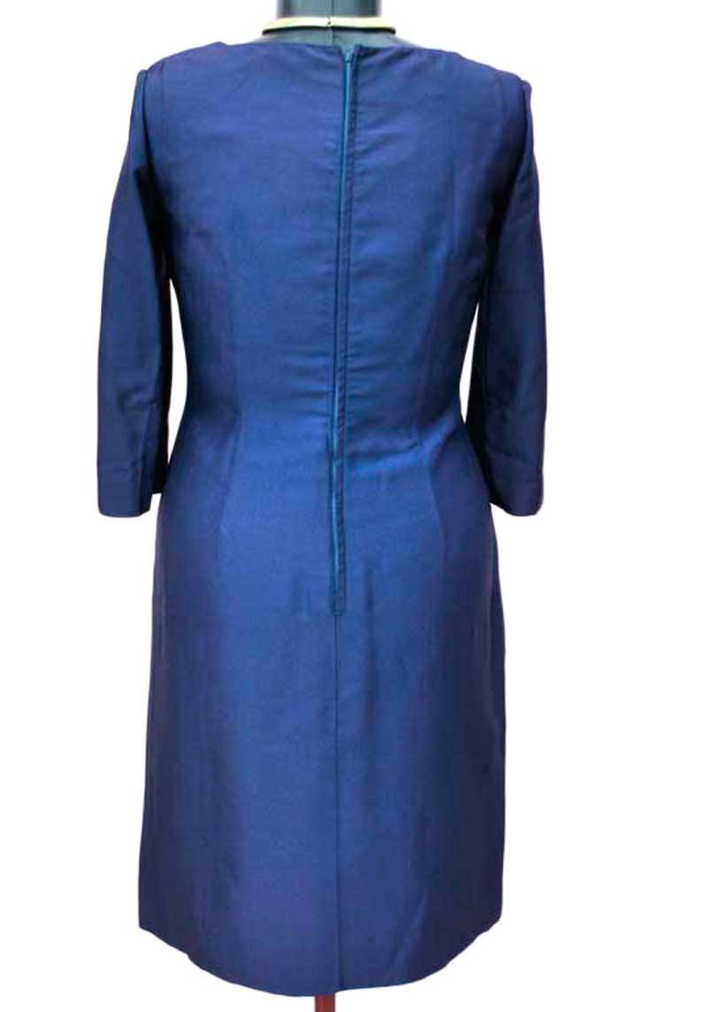 1960s Vintage Blue Cocktail Wiggle Shift Dress • Volup
