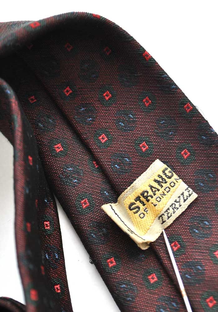Vintage 60s Burgundy Tie • Strange of London