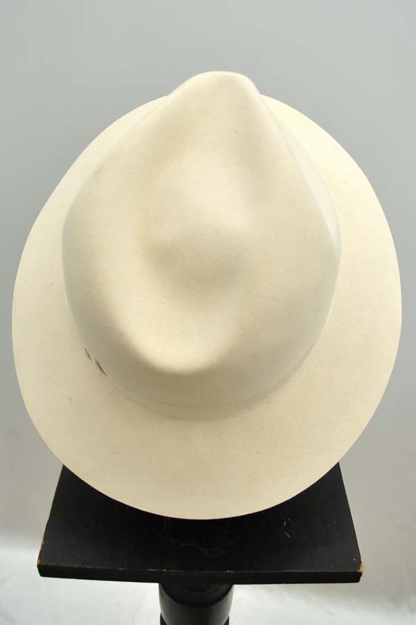 Cream Fedora Borsalino Hat by Susquehana Hat Company