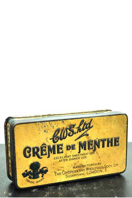 Collectable Vintage 40s Creme De Menthe Tin