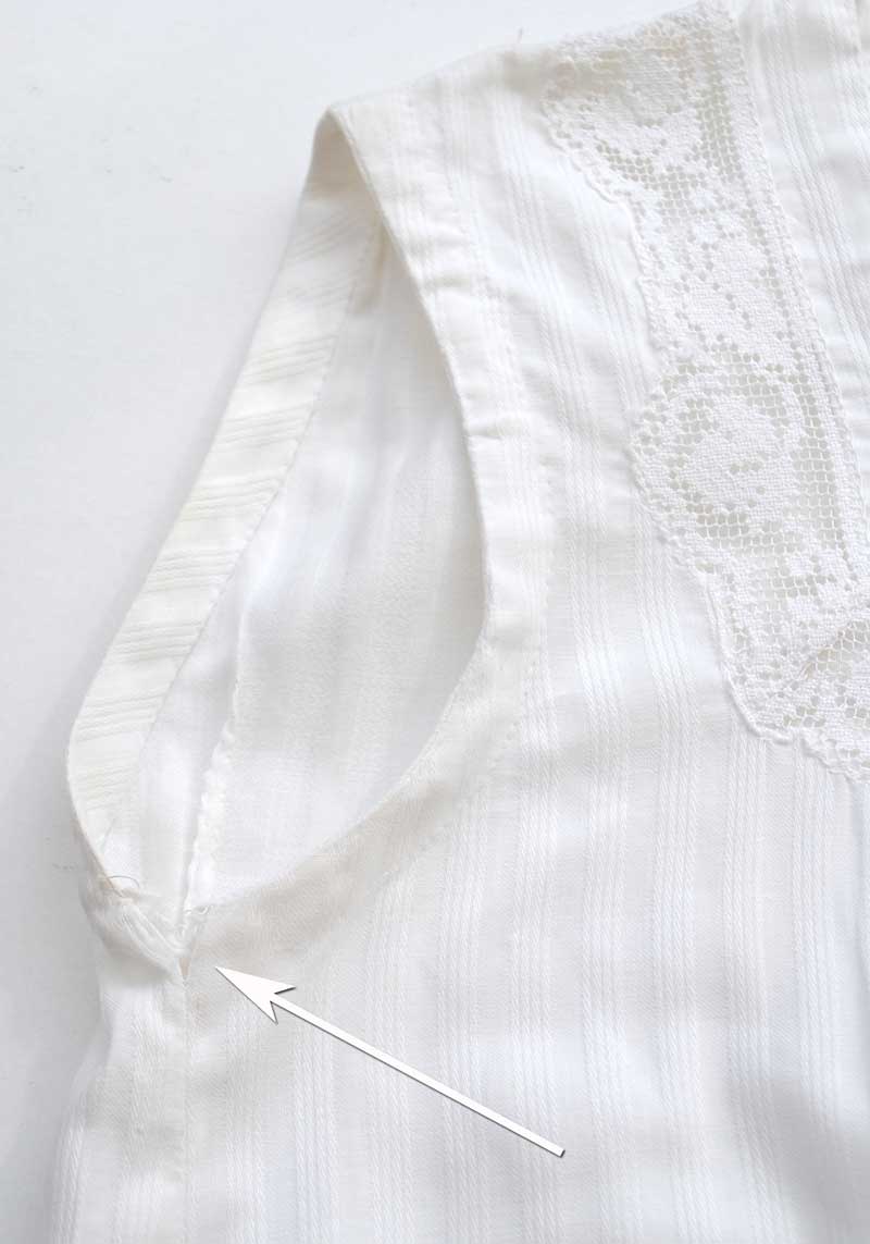 1910s Antique White Linen Chemise Top • Crochet Lace