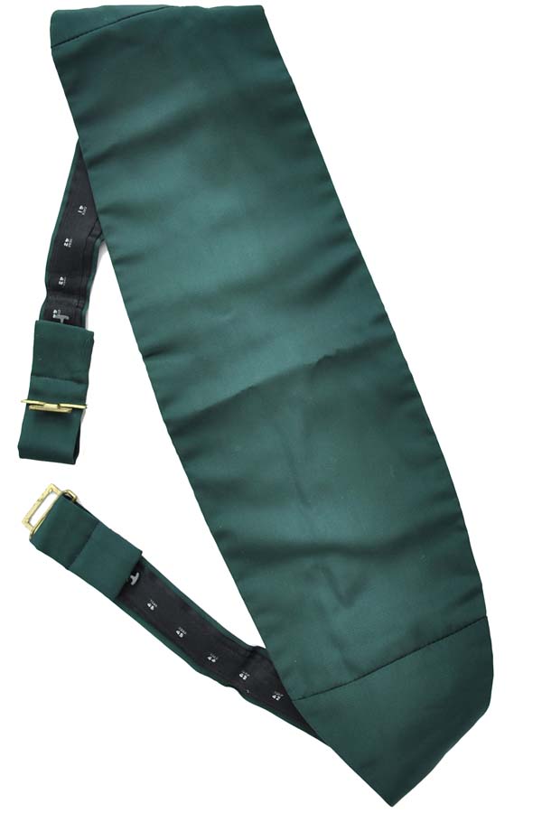vintage adjustable emerald green cummerbund belt by moss bross