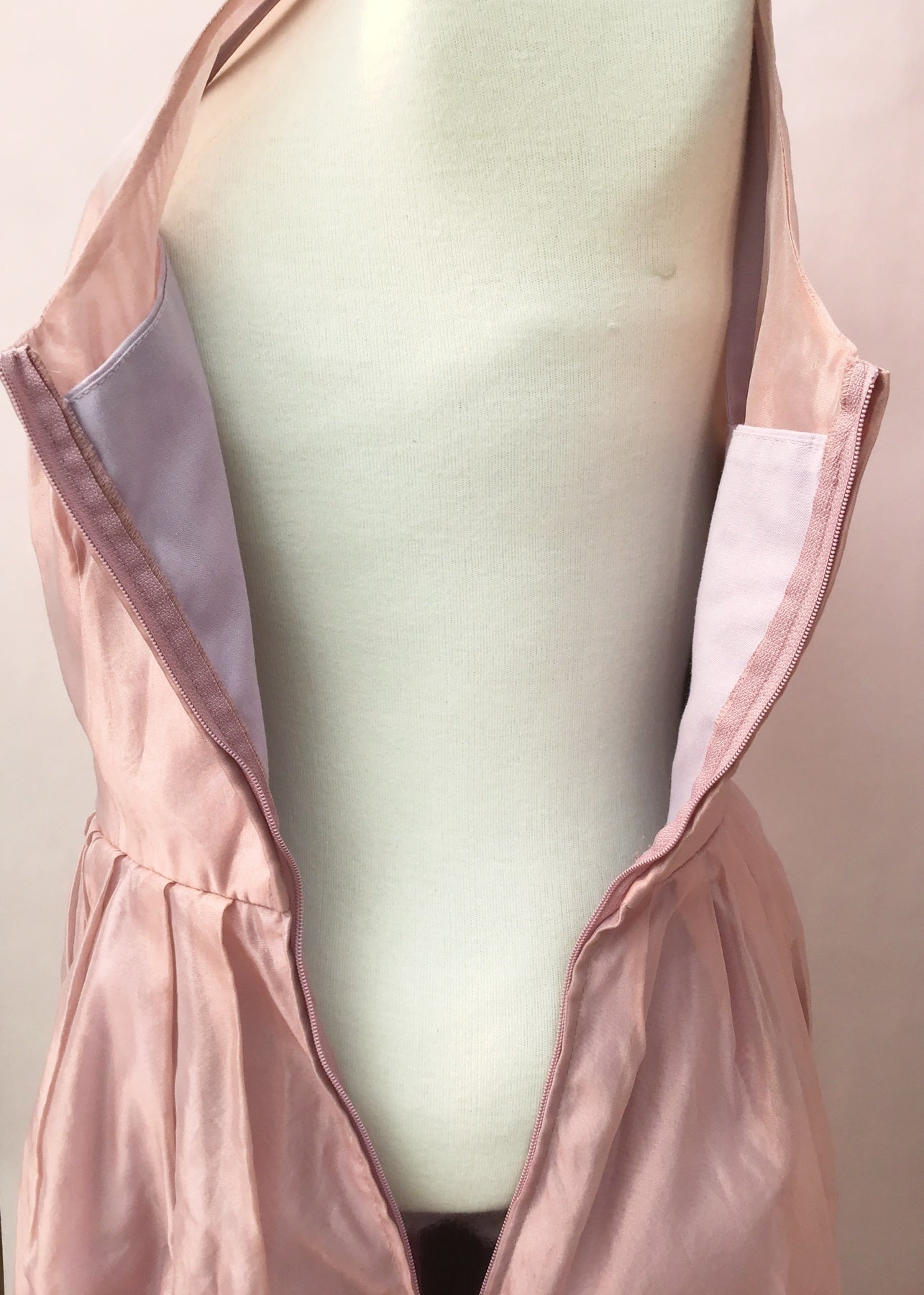 Dusky Pink Laura Ashley Shimmery Party Dress • Sleeveless • Size 16