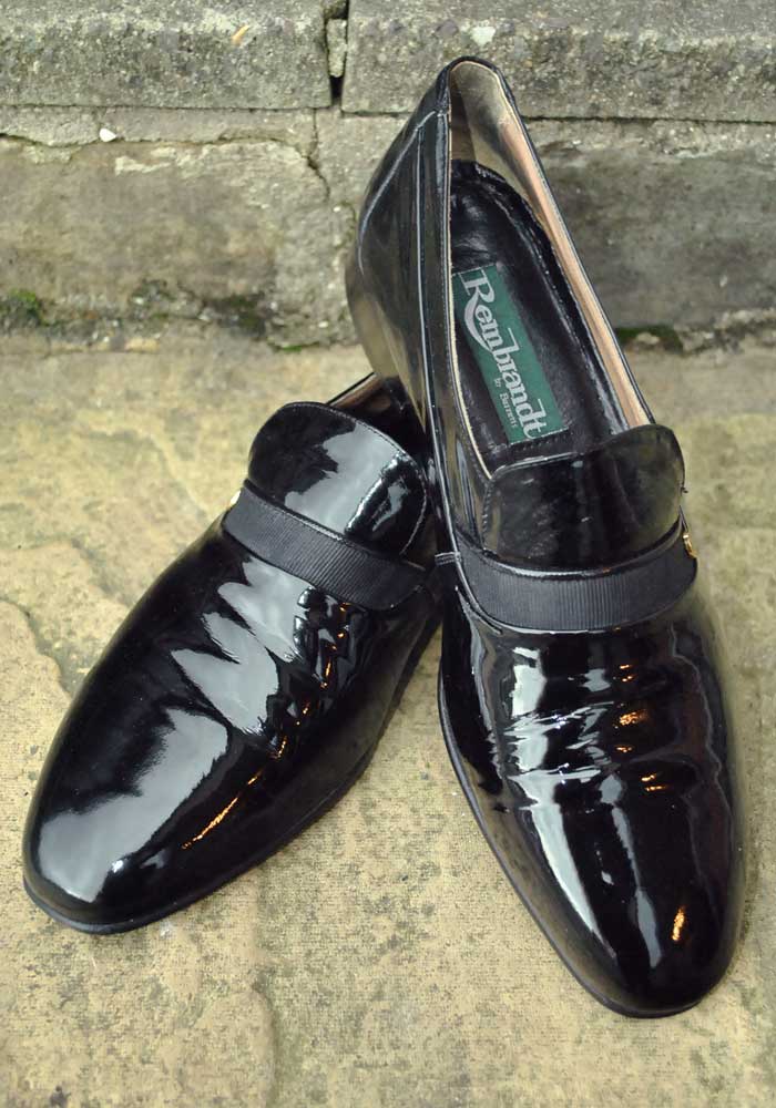 black patent dress shoes for men