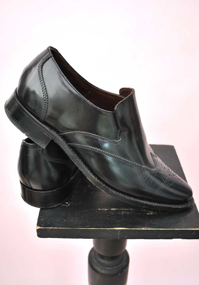 size 8 samuel windsor slip on brogue shoes for men