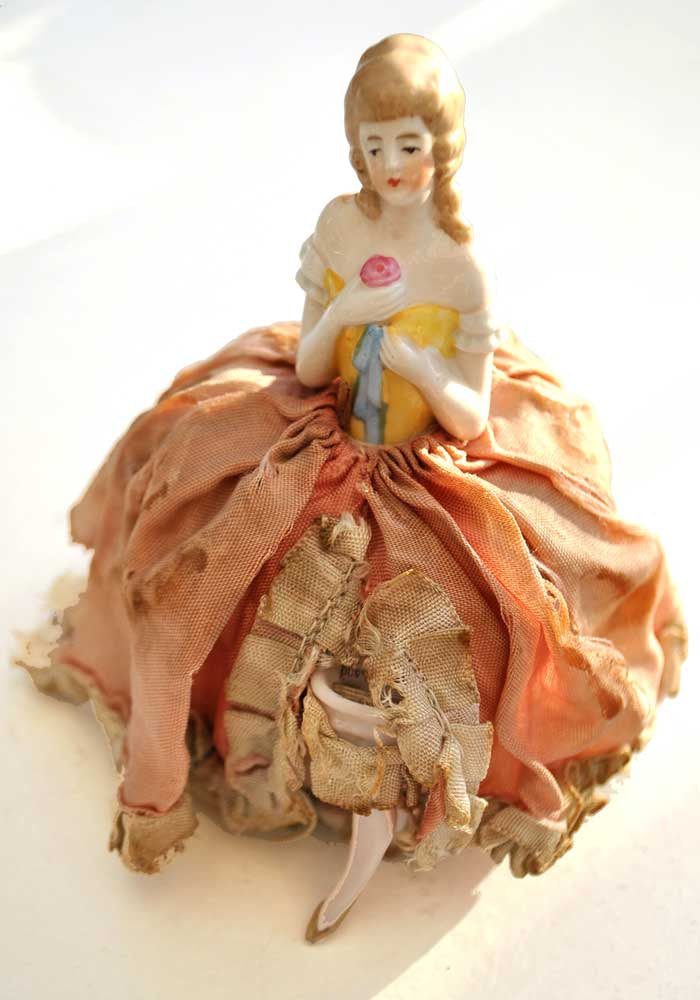 vintage collectible deco porcelain half doll