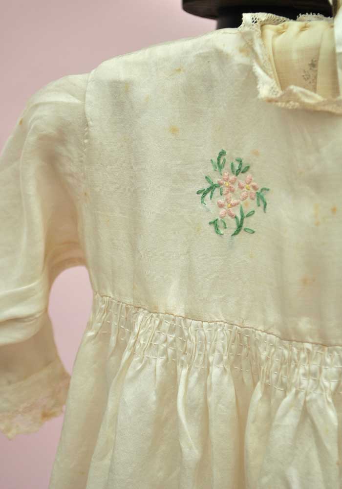 antique embroidered christening robe