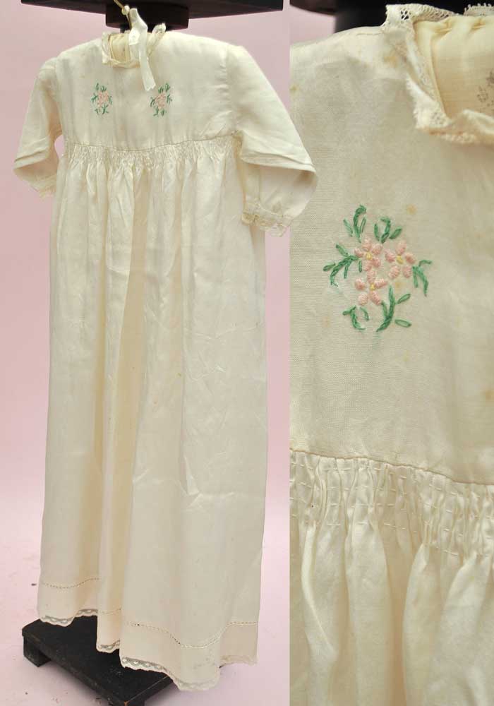 vintage silk christening gown