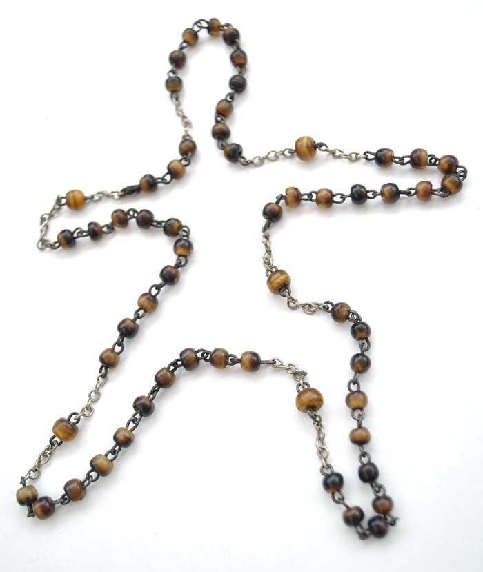 tigers eye bead necklace