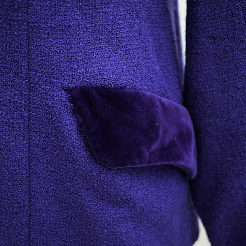 1960s Women's Vintage Purple Violet Boucle Blazer Jacket