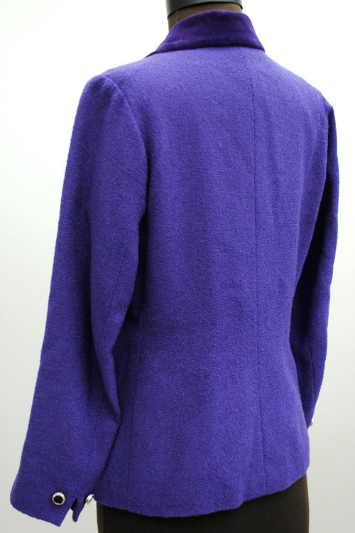 1960s Women's Vintage Purple Violet Boucle Blazer Jacket